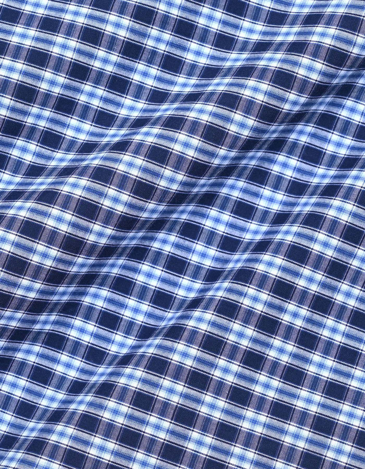 Navy Blue Casual Check Shirt