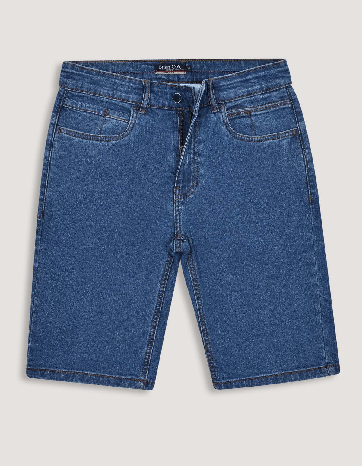 Blue Smart Fit Denim Shorts