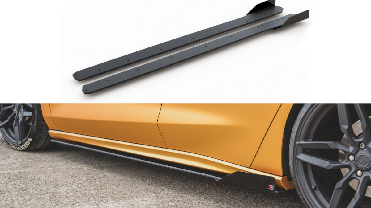 Maxton Design - RACING SIDE SKIRT SPLITTERS (+FLAPS) FORD FOCUS MK4 ST/ MK4 ST LINE (2019-)