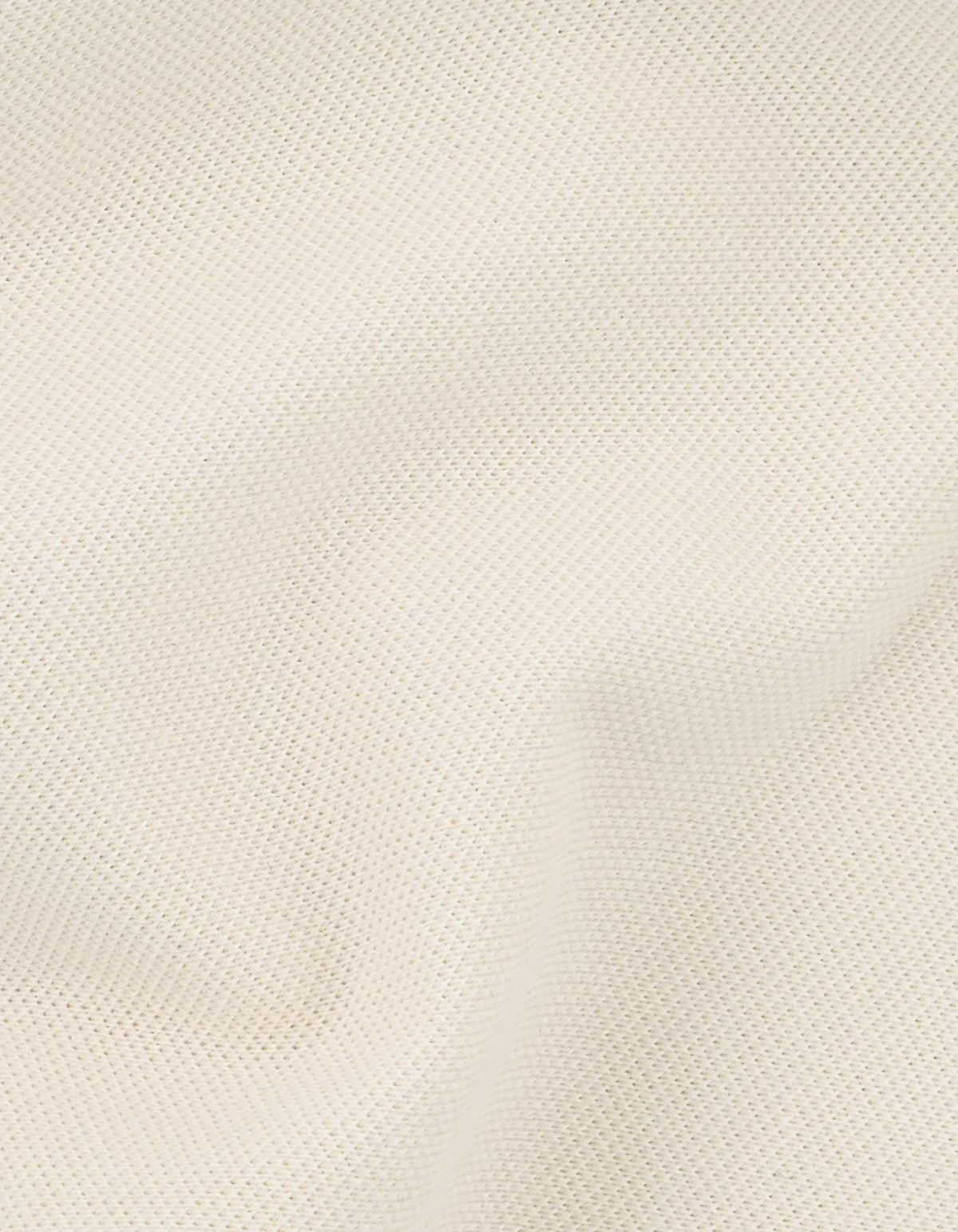 Off White Pique Polo Shirt