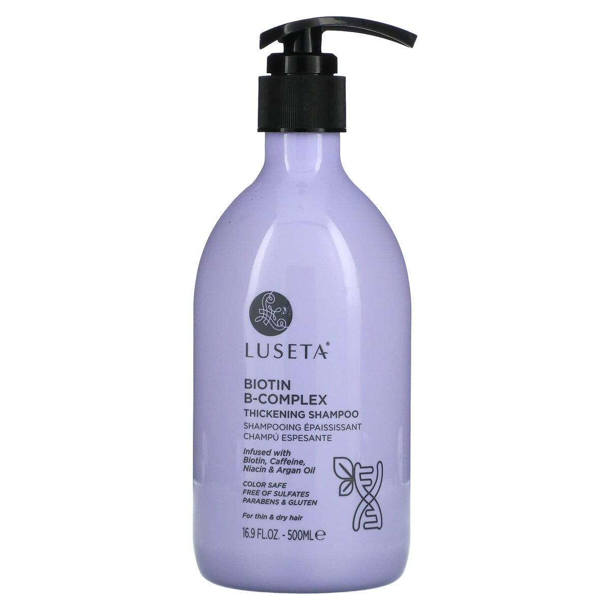 L Luseta Biotin B-Complex Thickening Shampoo for Thin & Dry Hair, 16.9 fl oz