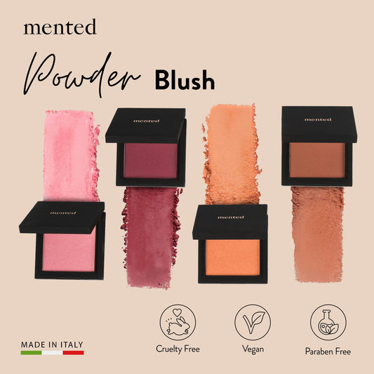 Mented Peach for the Stars Shimmer Cheek Blush Palette – Vegan, Cruelty-Free, Paraben-Free, Made in Italy (0.2 oz / 7 g)