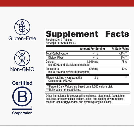 Metagenics Bone Builder Extra Strength – MCHC Calcium & Phosphorus, 180 Tablets