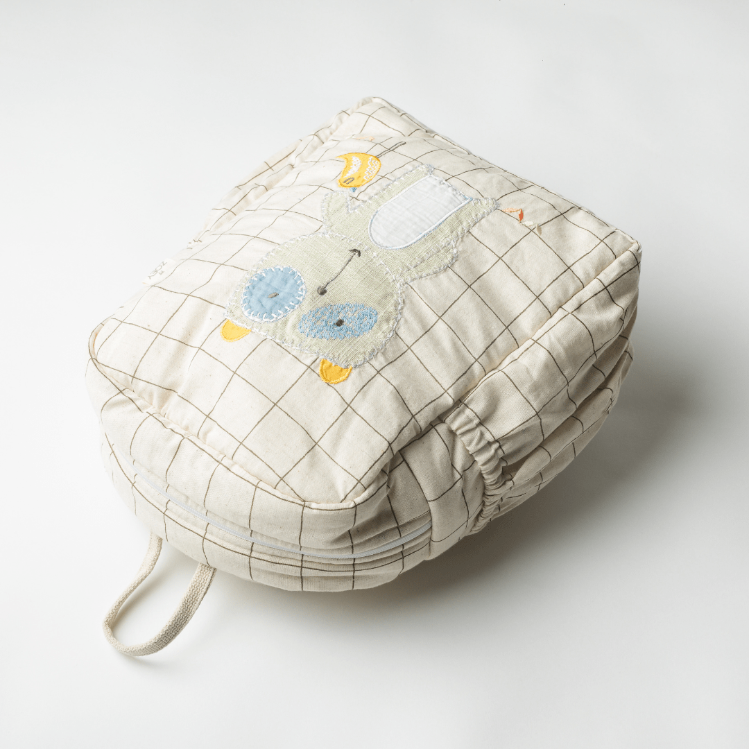 Playful Freddie Kids Backpack, Hand-Embroidered