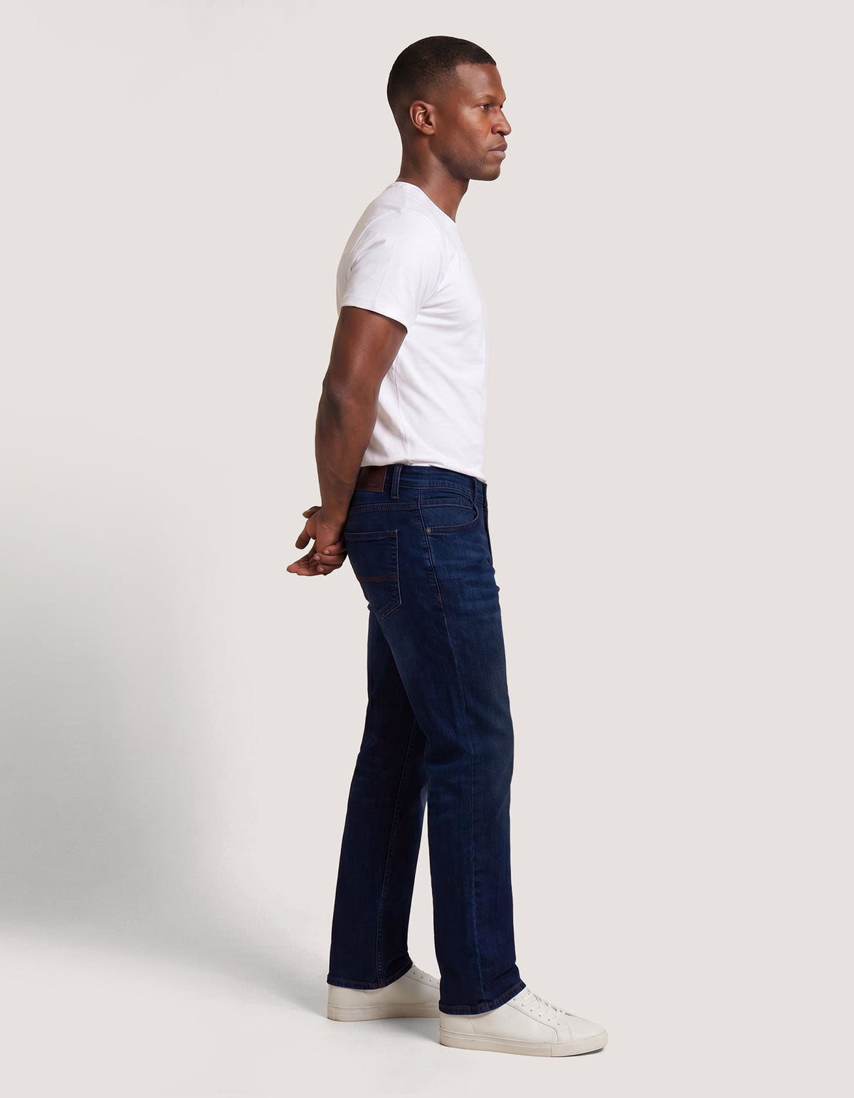 Rinse Dark Blue Regular Fit Jeans - Everyday Stretch Denim