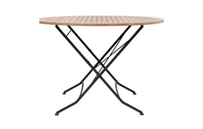 Sicily 4 Seater Teak and Wrought Iron Round 110cm Garden Dining Set