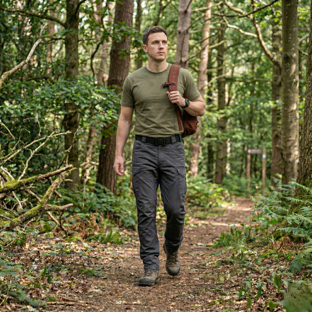 HikeWare™ Elastic Tactical Belt – Quick-Release Stretch Hiking Belt
