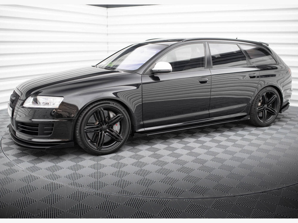 Maxton Design - STREET PRO SIDE SKIRTS DIFFUSERS + FLAPS AUDI RS6 AVANT C6
