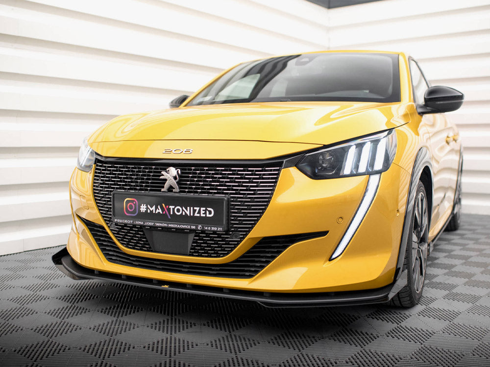 Maxton Design - STREET PRO FRONT SPLITTER + FLAPS PEUGEOT 208 GT MK2