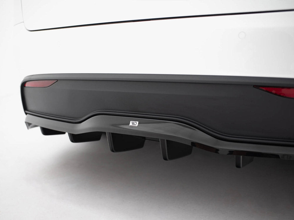 Maxton Design - Rear Splitter (Vertical Bars) V.2 Tesla Model X Mk1 Facelift