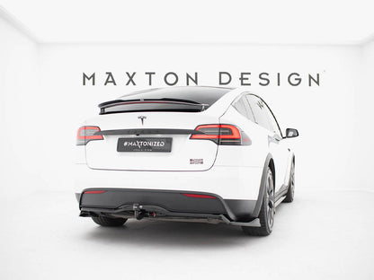 Maxton Design - Rear Splitter (Vertical Bars) V.2 Tesla Model X Mk1 Facelift