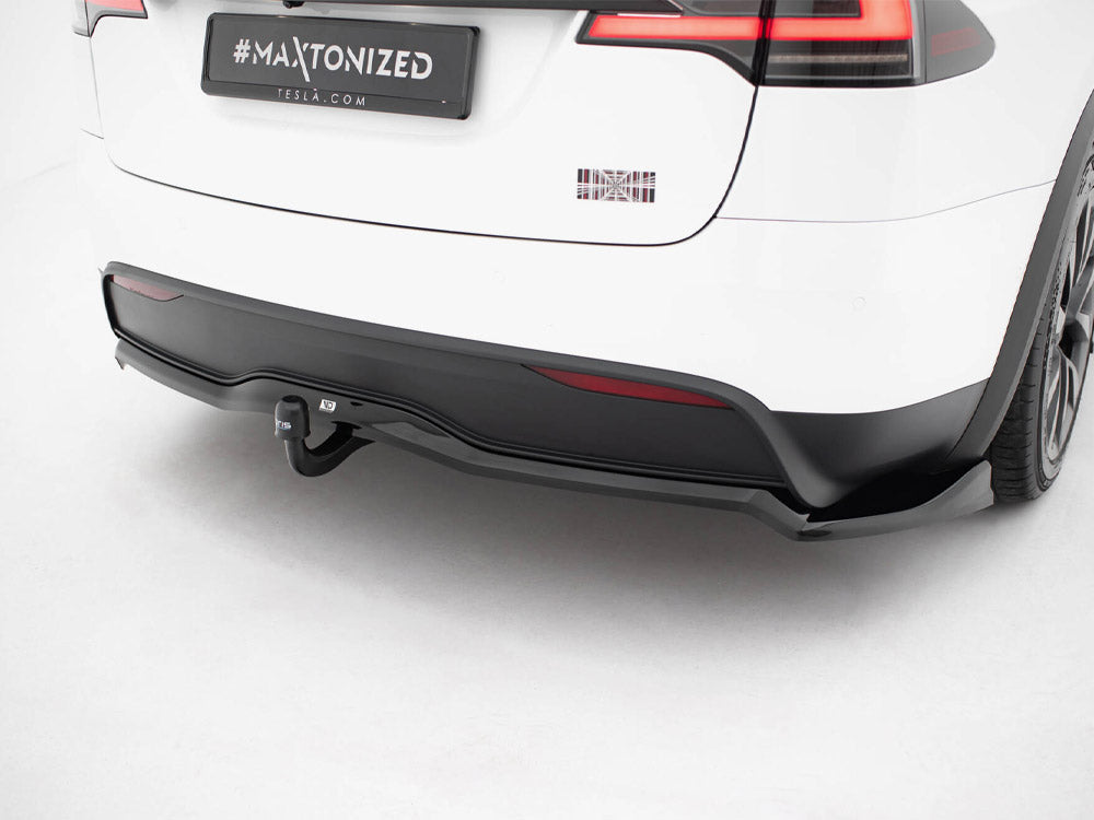 Maxton Design - Rear Splitter (Vertical Bars) V.2 Tesla Model X Mk1 Facelift