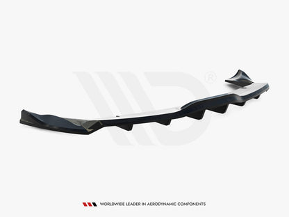 Maxton Design - Rear Splitter (Vertical Bars) V.2 Tesla Model X Mk1 Facelift