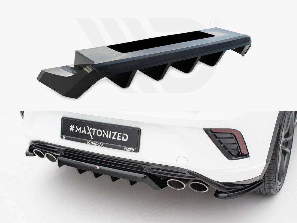 Maxton Design - Central Rear Splitter (Vertical Bars) Volkswagen T-Roc R Mk1