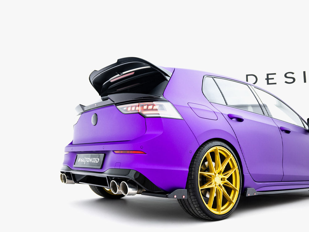 Maxton Design - Rear Side Splitters V.2 + Flaps Volkswagen Golf R Mk8 Facelift