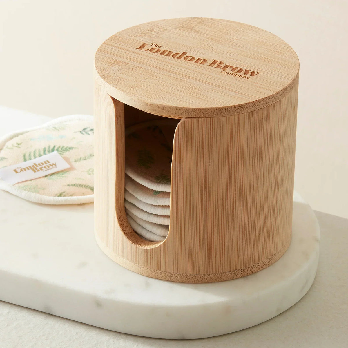 Bamboo Makeup Pads including Storage Jar