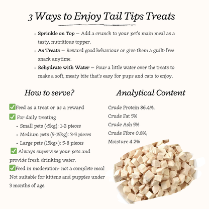 Cluck & Crunch - 100% Freeze-Dried Chicken Treats | Tail Tips UK | 50g pack