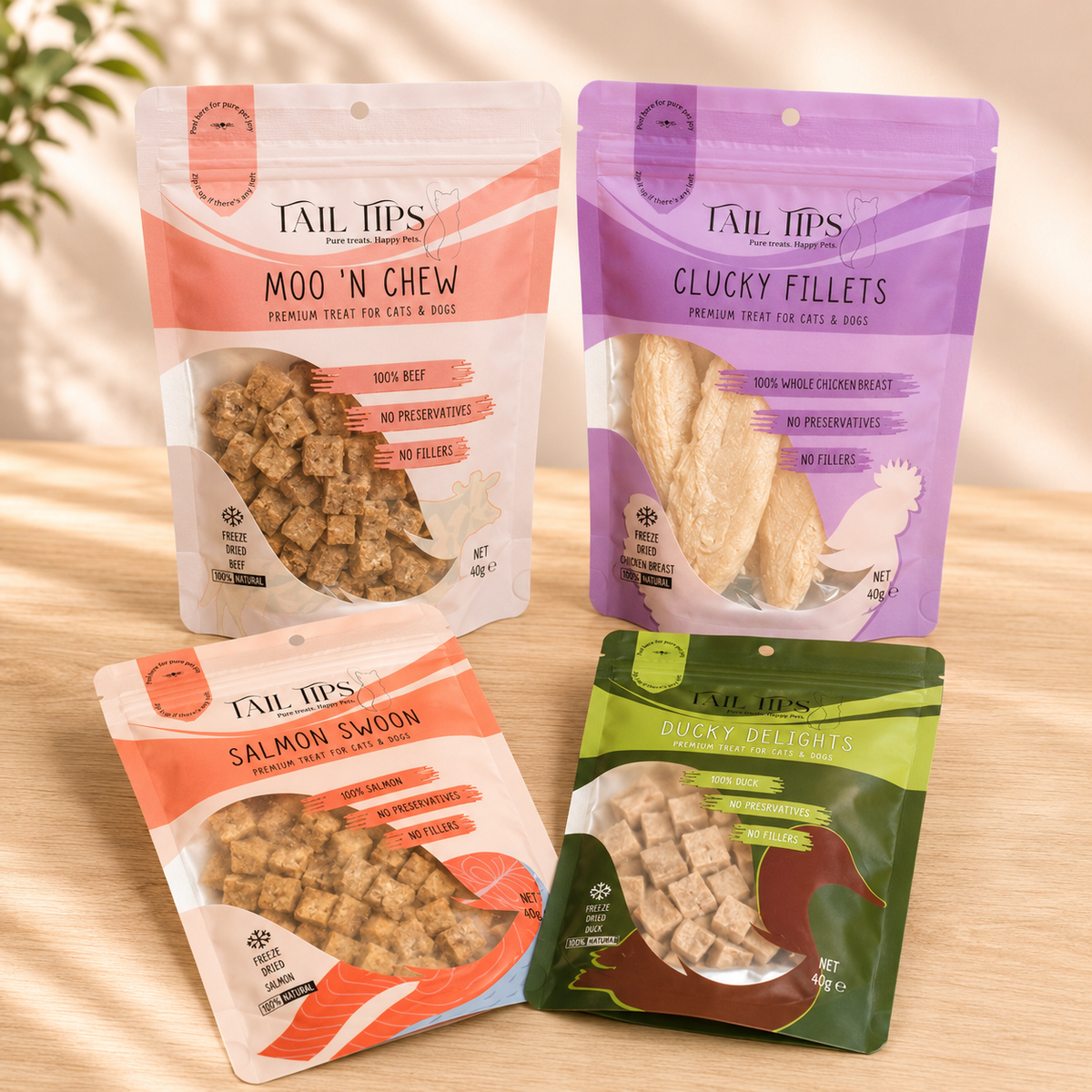 Dog Lover Pack - Premium Freeze-Dried Treats | 4 Flavours | Tail Tips UK