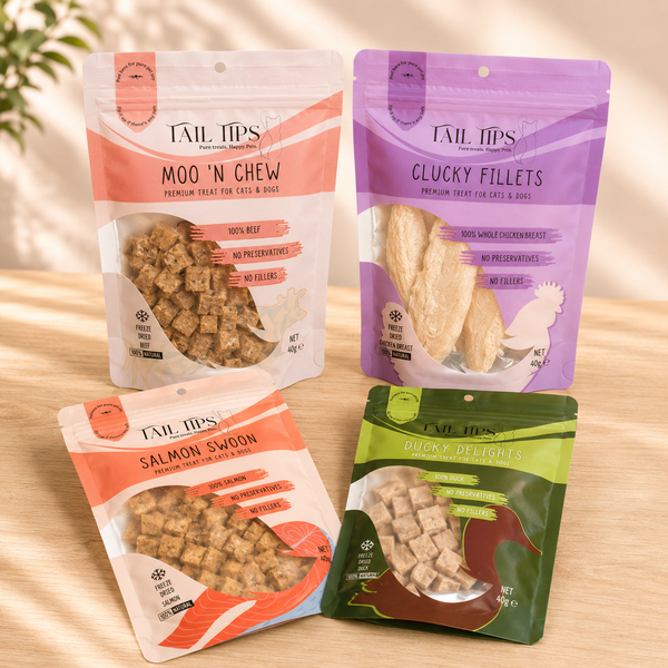 Dog Lover Pack - Premium Freeze-Dried Treats | 4 Flavours | Tail Tips UK