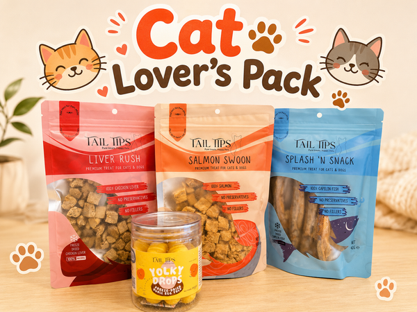 Cat Lovers Pack - Premium Freeze-Dried Treats | 4 Flavours | Tail Tips UK