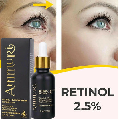Retinol Supreme 2.5% Serum with Hyaluronic Acid & Niacinamide | Ammuri