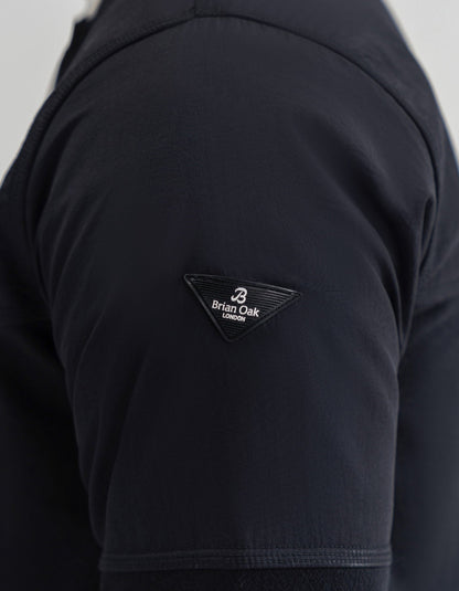 Black Textured Crew Neck Jacquard Sweatshirt