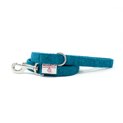 'Bruce' - Blue & Teal Herringbone Dog Harness