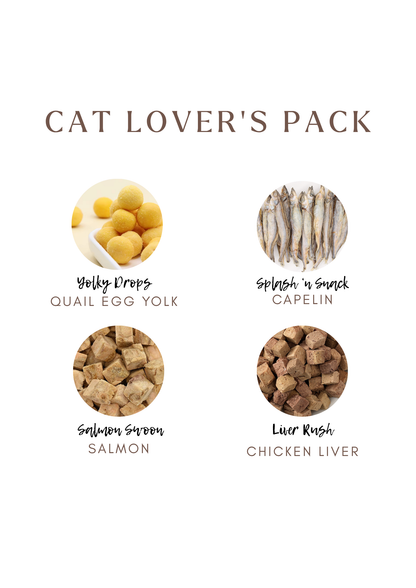 Cat Lovers Pack - Premium Freeze-Dried Treats | 4 Flavours | Tail Tips UK