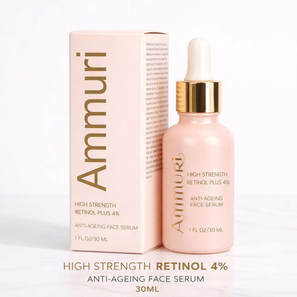 High Strength Retinol 4% Serum for Fine Lines & Uneven Tone (30ml) | Ammuri