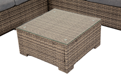 Chesterton Grey 5 Seater Polyrattan Corner Garden Sofa Set