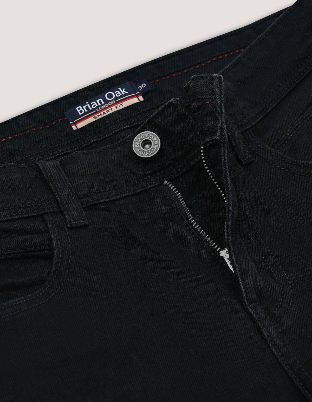 Black Comfort Stretch Jeans - Regular Fit