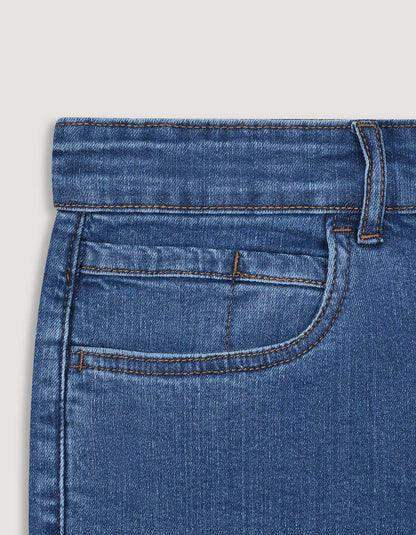Blue Smart Fit Denim Shorts