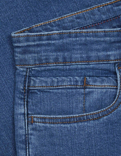 Blue Smart Fit Denim Shorts