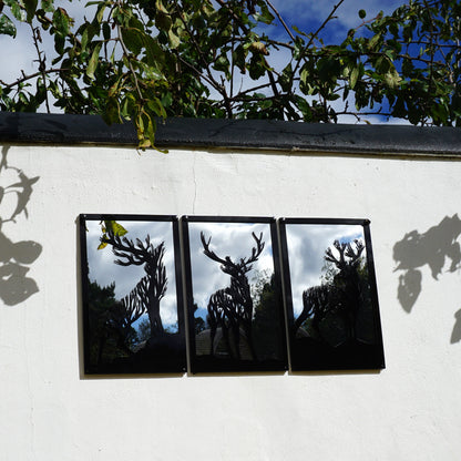 Highland Stag Mirror Panel Set