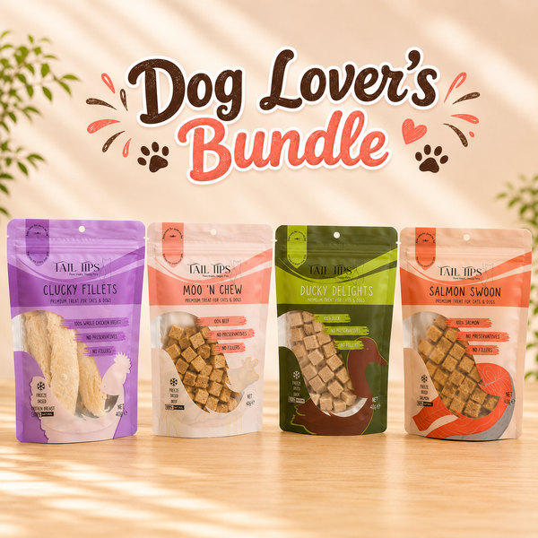 Dog Lover Pack - Premium Freeze-Dried Treats | 4 Flavours | Tail Tips UK
