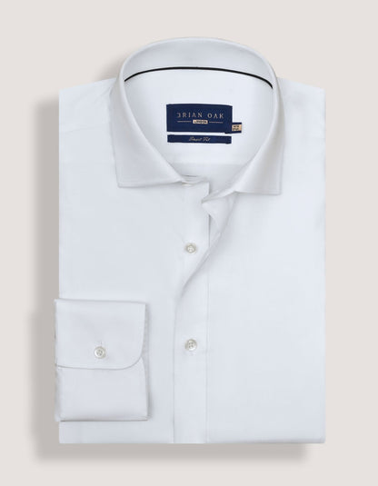 White Easy Care Satin Shirt