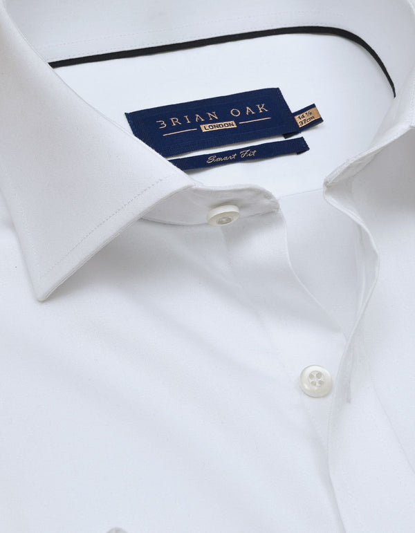 White Easy Care Satin Shirt