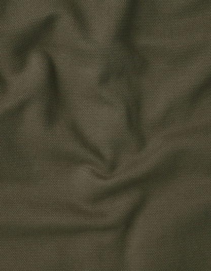 Olive Textured Full Zip Fleece