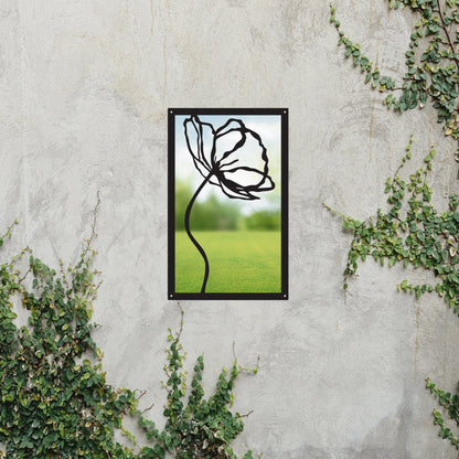 Poppy Flower Garden Mirror