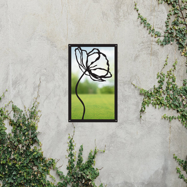 Poppy Flower Garden Mirror