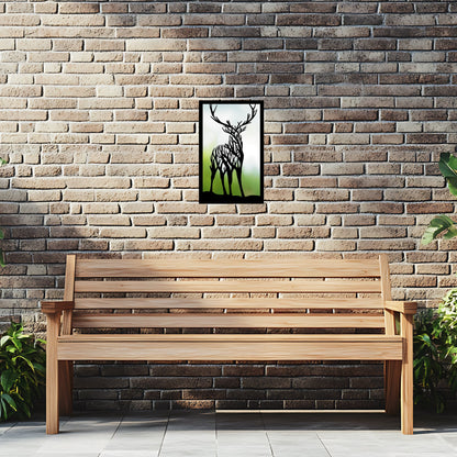 Staring Stag Garden Mirror