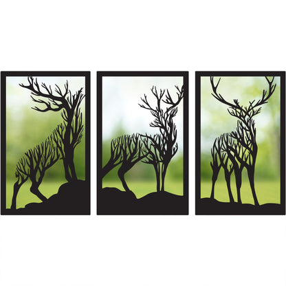 Highland Stag Mirror Panel Set