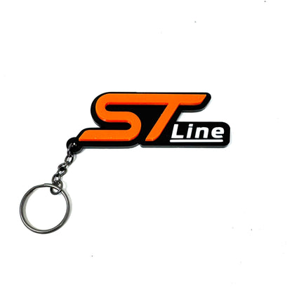 4D ST-Line Logo Keychain for Ford – Gloss Black with Custom Colour Options | CEUK