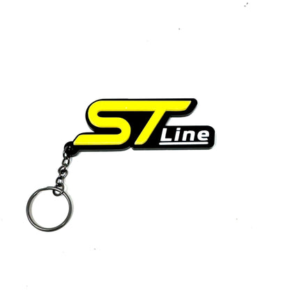 4D ST-Line Logo Keychain for Ford – Gloss Black with Custom Colour Options | CEUK