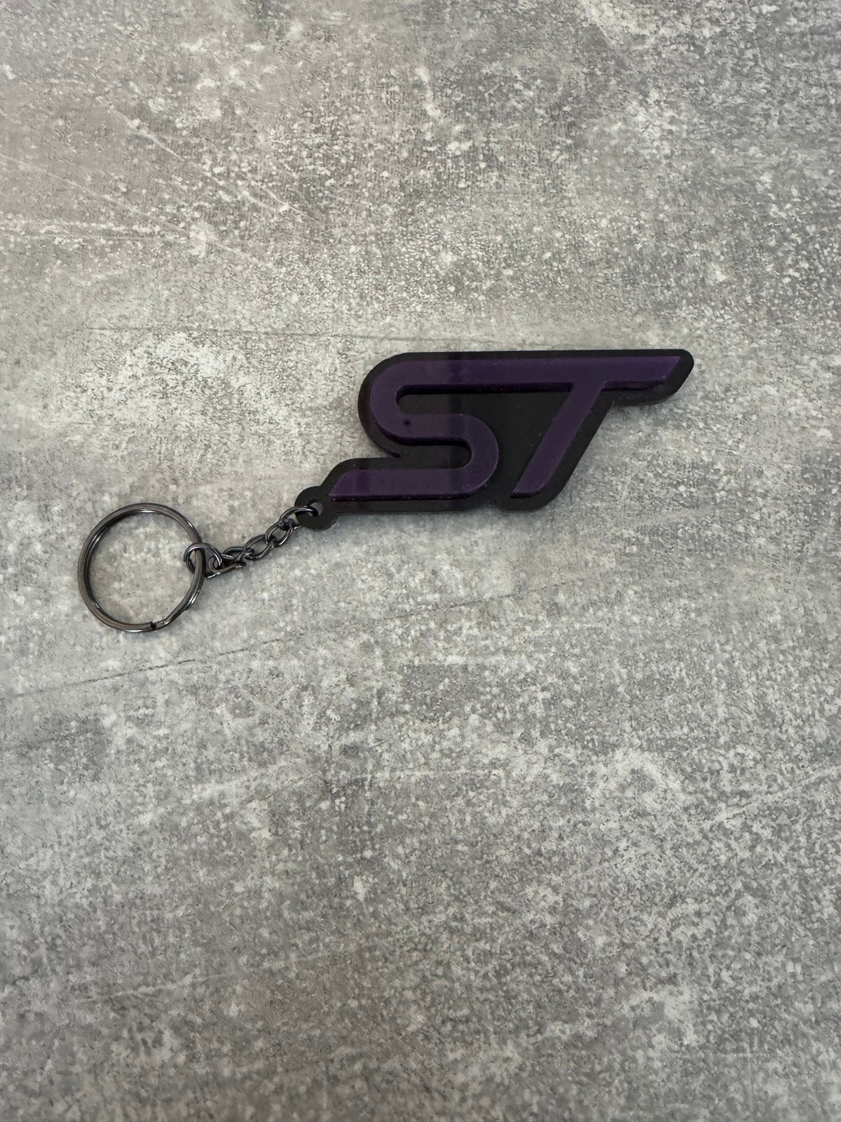 4D ST Logo Keychain for Ford – Gloss Black with Custom Colour Options | CEUK