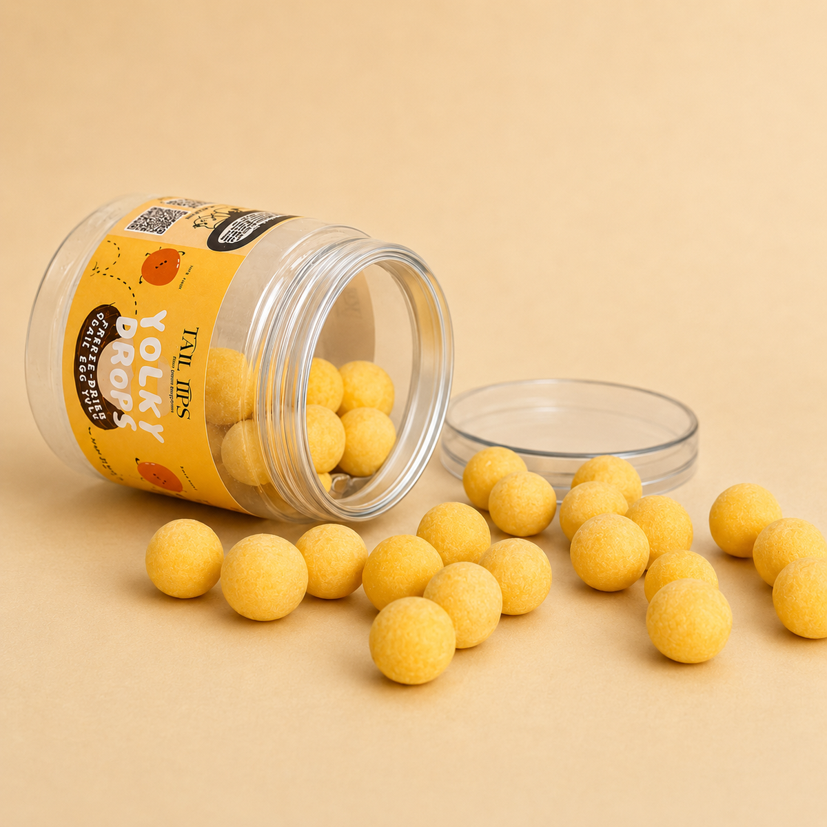 Tail Tips UK Yolky Drops - 100% Freeze-Dried Quail Egg Yolk Treats Gourmet Meal Enhancement for Pets