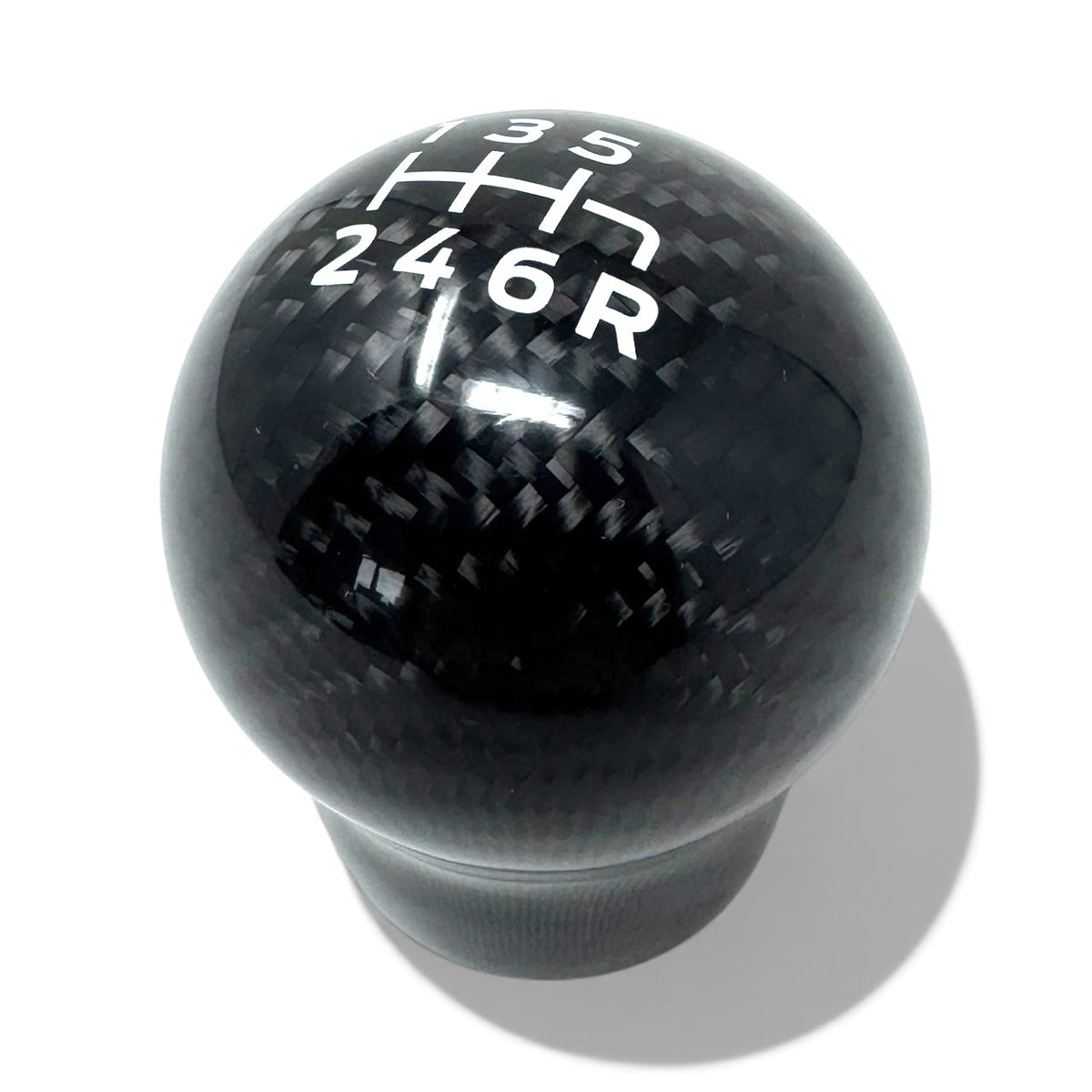 Genuine Carbon Fibre Gear Knob with No Logo – Reverse bottom right.