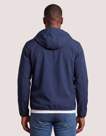 Navy Hooded Windbreaker Jacket