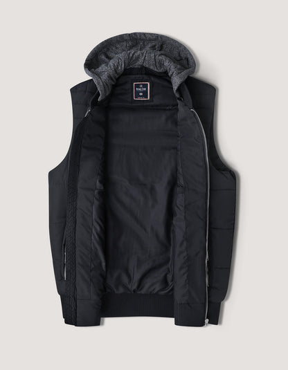 Black Hooded Gilet