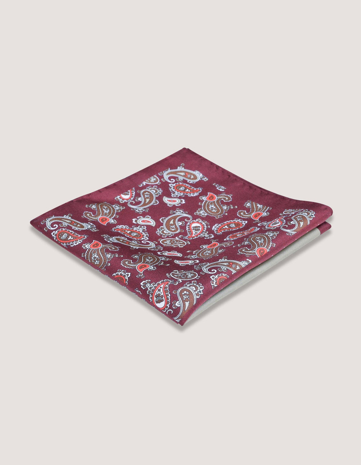 Rust Silk Pocket Square